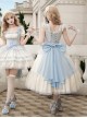 Sea Salt Iced Tea Series Classic Lolita Light Blue Tulle Bowknot Back Decor Trailing Accessory