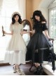 Misty Flowers Series Classic Lolita Elegant Halter Neck Long Dress Ribbon Corsage Set