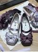 Sissi Series Sweet Lolita Elegant Satin Bowknot Ballet Style Ribbon Square Toe Mary Jane Shoes