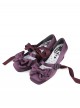 Sissi Series Sweet Lolita Elegant Satin Bowknot Ballet Style Ribbon Square Toe Mary Jane Shoes