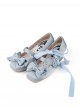 Sissi Series Sweet Lolita Elegant Satin Bowknot Ballet Style Ribbon Square Toe Mary Jane Shoes