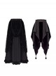 Mysterious Master Series Gothic Lolita Steampunk Style Black Elegant Lace Pleated Tail Long Skirt Set