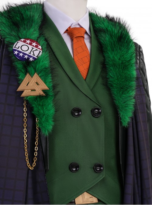 Marvel Rivals Halloween Cosplay Loki Laufeyson Presidential Attire Chaos Costume Set Without Shoes And Headdress