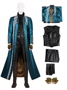 Game Devil May Cry 3 Halloween Cosplay Vergil Costume Set Without Shoes