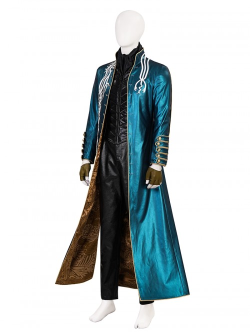 Game Devil May Cry 3 Halloween Cosplay Vergil Costume Set Without Shoes