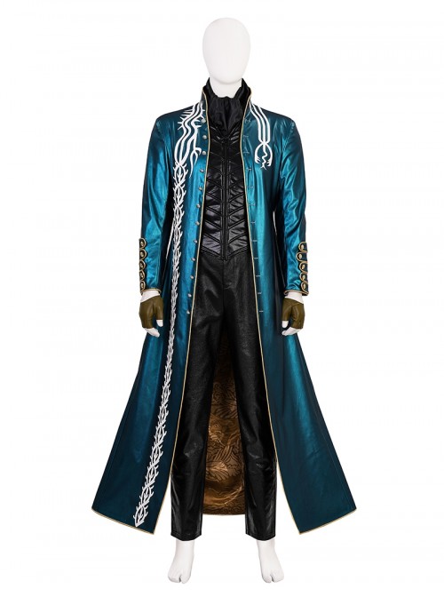 Game Devil May Cry 3 Halloween Cosplay Vergil Costume Set Without Shoes