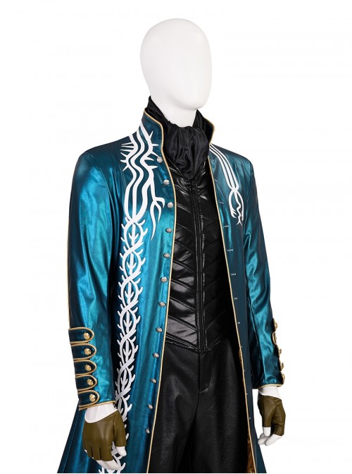 Game Devil May Cry 3 Halloween Cosplay Vergil Costume Set Without Shoes