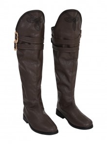 Game Devil May Cry 3 Halloween Cosplay Vergil Accessories Brown Boots
