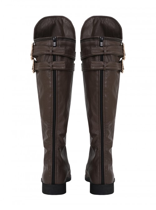 Game Devil May Cry 3 Halloween Cosplay Vergil Accessories Brown Boots