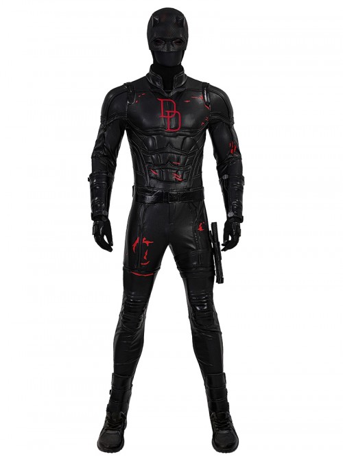 Daredevil Born Again Season 2 Halloween Cosplay Daredevil Black Battle Suit Accessories Helmet