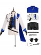 Final Fantasy XIV Halloween Cosplay Prince Dragon Knight Blue Cosplay Men's Costume Set