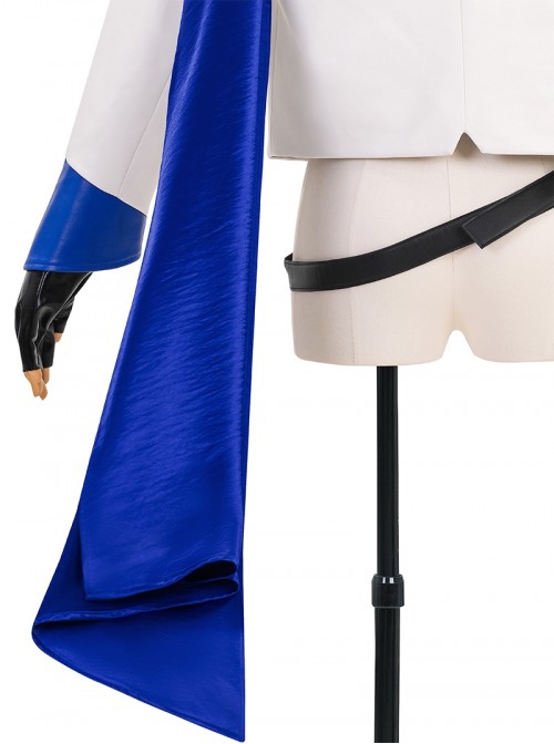 Final Fantasy XIV Halloween Cosplay Prince Dragon Knight Blue Cosplay Men's Costume Set