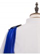 Final Fantasy XIV Halloween Cosplay Prince Dragon Knight Blue Cosplay Men's Costume Set