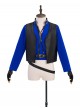 Final Fantasy XIV Halloween Cosplay Prince Dragon Knight Blue Cosplay Men's Costume Set