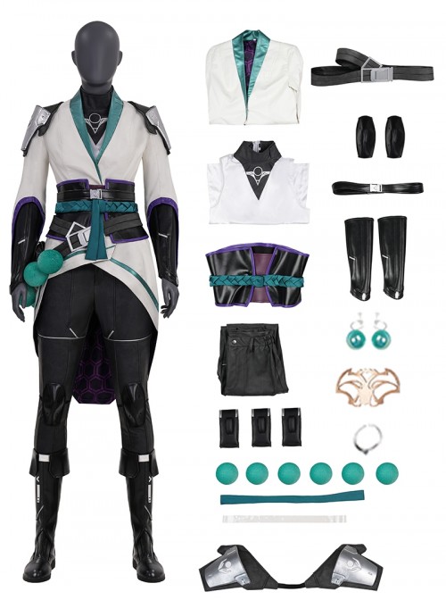 Games Valorant Halloween Cosplay Sage Costume Set Without Shoes