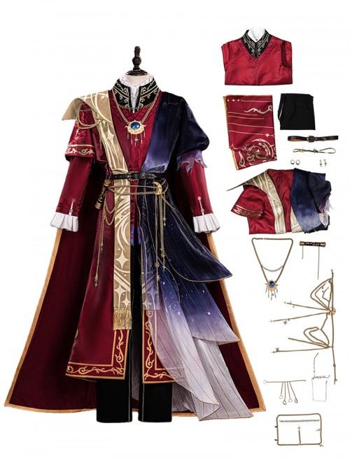 Game Identity V Halloween Cosplay Philippe Wax Artist Astrologer Costume Set