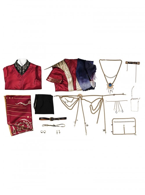 Game Identity V Halloween Cosplay Philippe Wax Artist Astrologer Costume Set