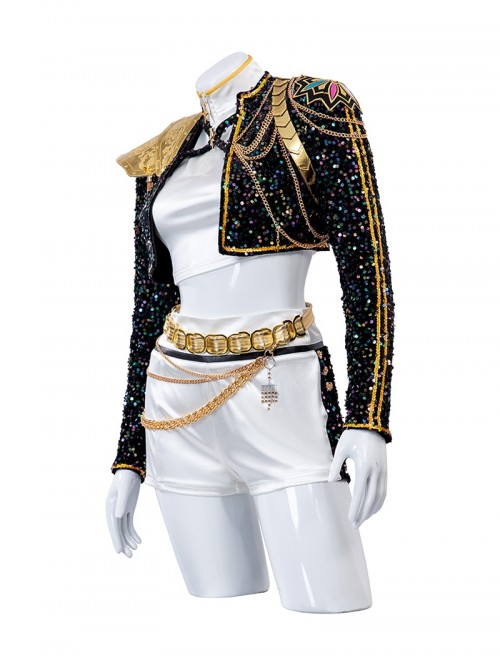 K-Pop Demon Hunters Halloween Cosplay Rumi Costume Set Without Shoes