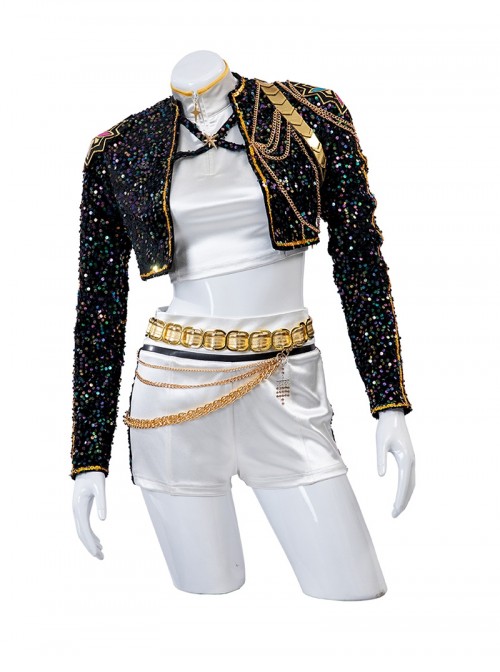 K-Pop Demon Hunters Halloween Cosplay Rumi Costume Set Without Shoes