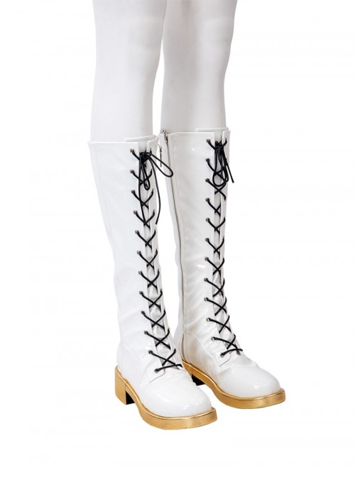 K-Pop Demon Hunters Halloween Cosplay Rumi Accessories White Boots