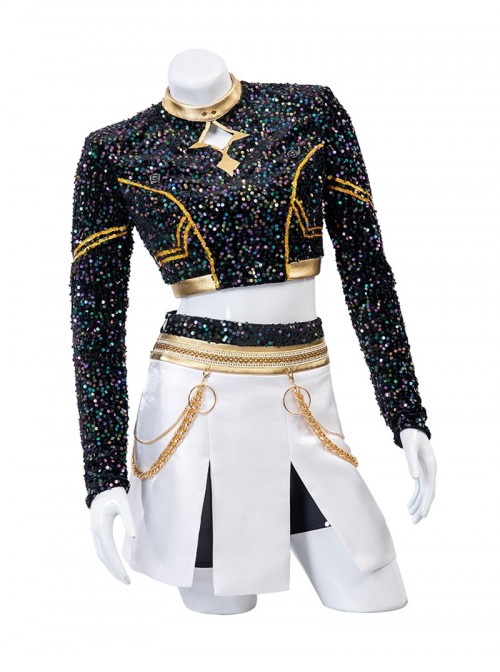 Animated Movie K-Pop Demon Hunters Halloween Cosplay Zoey Costume Set Without Shoes