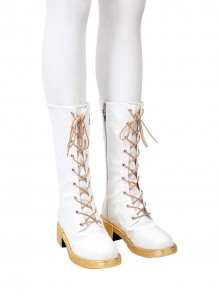 Animated Movie K-Pop Demon Hunters Halloween Cosplay Zoey Accessories White Boots