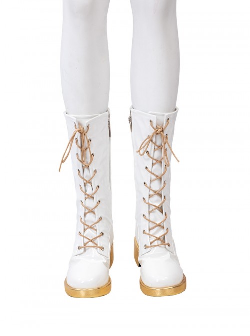 Animated Movie K-Pop Demon Hunters Halloween Cosplay Zoey Accessories White Boots