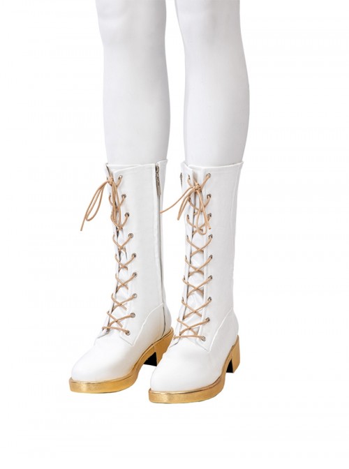Animated Movie K-Pop Demon Hunters Halloween Cosplay Zoey Accessories White Boots