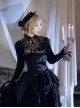 Mysterious Master Series Gothic Steampunk Imitation Rose Black Flat Top Soft Tulle Beret