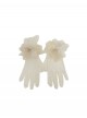 Sunset Radiance Series Classic Lolita Apricot Elegant Delicate Tulle Gloves