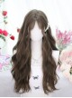 Tangerine Brown Daily Classic Lolita Mid Split Puffy Princess Wavy Long Wig