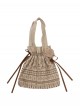 Sunset Radiance Series Classic Lolita Ribbon Bowknot Vintage Pattern Embroidered Handbag