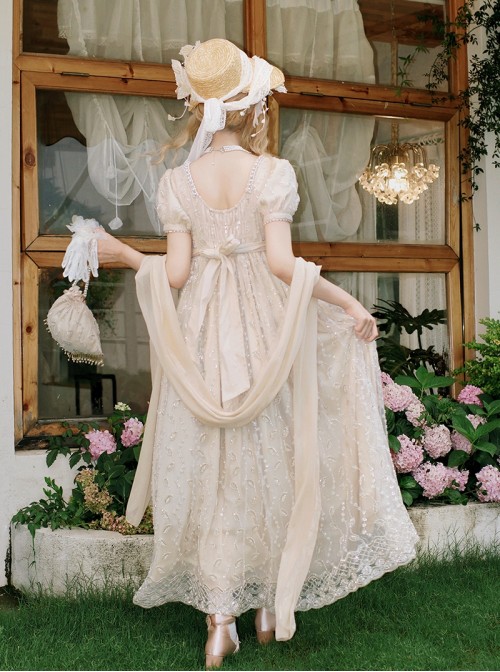 Sunset Glow Series Classic Lolita Daily Versatile Chiffon Thin Tulle Long Shawl