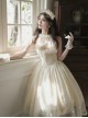Sunset Glow Series Classic Lolita Apricot Elegant Halter Neck Sleeveless Long Dress