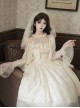 Sunset Glow Series Classic Lolita Apricot Elegant Halter Neck Sleeveless Long Dress