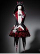 Rock Bunny Series Punk Lolita Sweet Cool Black Red Jacket Skirt Y2K Idol Set