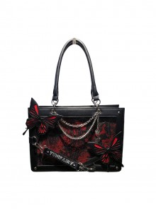 Maze Butterfly Series Kawaii Fashion Chic Exquisite Butterfly Chain Transparent Layer Large Capacity Tote Bag