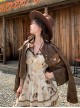 Autumn Winter Kawaii Fashion Brown Sweet Cool Steampunk Western Cowboy Style Leather Jacket