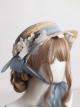 Summer Spring Classic Lolita Vintage Elegant Lady Lace Ribbon Flower Straw Flat Cap