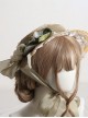 Summer Spring Classic Lolita Vintage Elegant Lady Lace Ribbon Flower Straw Flat Cap