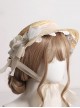 Summer Spring Classic Lolita Vintage Elegant Lady Lace Ribbon Flower Straw Flat Cap
