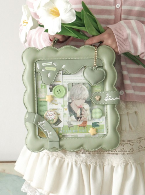 Small Cookies Series Kawaii Fashion Sweet Cute Japanese Square Transparent Layered Itabag Bag Crossbody Backpack