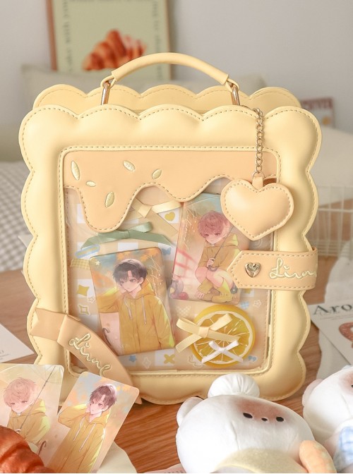 Small Cookies Series Kawaii Fashion Sweet Cute Japanese Square Transparent Layered Itabag Bag Crossbody Backpack