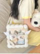 Small Cookies Series Kawaii Fashion Sweet Cute Japanese Square Transparent Layered Itabag Bag Crossbody Backpack