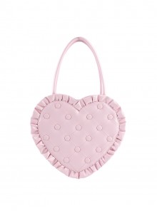 Love Pillow Series Sweet Lolita Luxurious Japanese Pleated Dot Single Shoulder Bag
