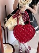 Love Pillow Series Sweet Lolita Luxurious Japanese Pleated Dot Single Shoulder Bag