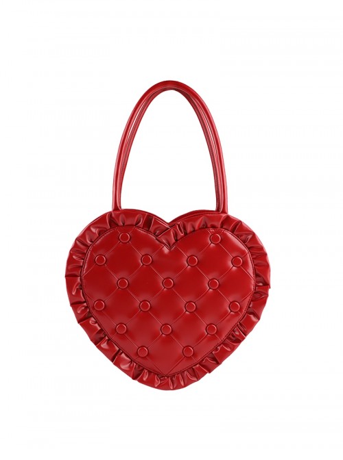 Love Pillow Series Sweet Lolita Luxurious Japanese Pleated Dot Single Shoulder Bag