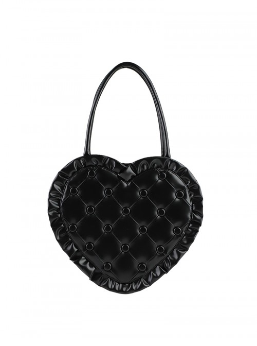 Love Pillow Series Sweet Lolita Luxurious Japanese Pleated Dot Single Shoulder Bag
