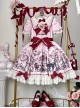 Cat Gathering Series Sweet Lolita Pink Eccentric Strange Illustration Puffy Sleeve Lace Dress