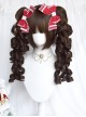 Thousand Layer Pie Series Sweet Lolita Vintage Dark Brown Princess Roman Curl Dual Ponytail Wig